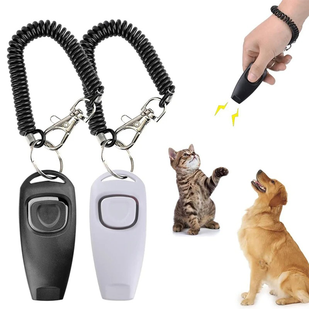 Training Clicker Dog - 2 In 1 Pet Dog Clicker